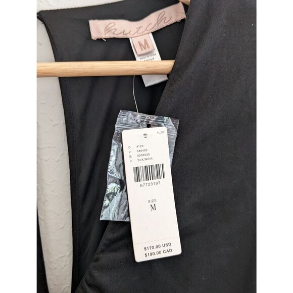 NWT Anthropologie Hutch Wide Leg V-Neck Black Jumpsuit Size Medium Retail $170 - Picture 6 of 8